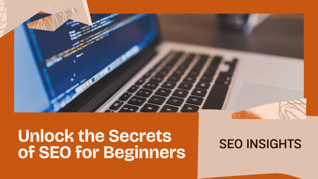 A magnifying glass hovering over a computer screen showing website code, illustrating the concept of SEO for beginners.